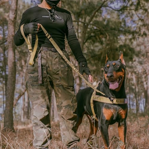 Forestpaw Tactical Dog Leash for Large Dogs, Khaki, 4-5FT - Image 3