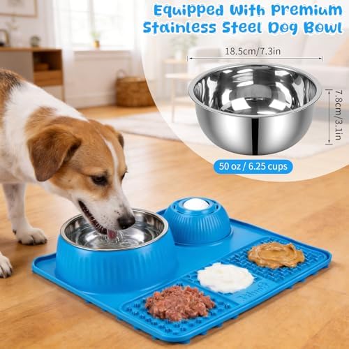 Dog Lick Bowl with Rolling Ball for Liquid and Thick Treat - Image 5