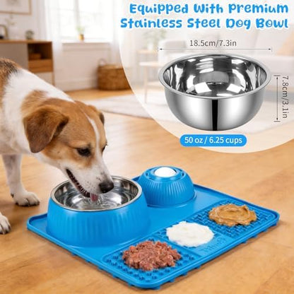 Dog Lick Bowl with Rolling Ball for Liquid and Thick Treat - Image 5