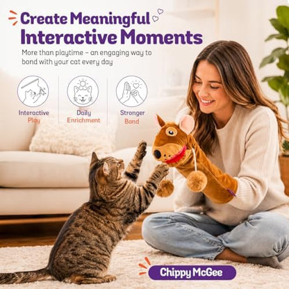 Meow Mitt Wearable Cat Wrestling Glove Puppet - Squirrel - Image 3