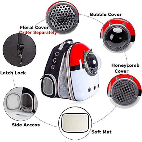 Front Expandable Cat Backpack Carrier, Large Cat Backpack Fits Up to 20 lbs, Backpack for Cats Kitten Small Puppy, Airline Approved Cat Bubble Backpack, Space Capsule Astronaut Backpack Carrier - Image 3