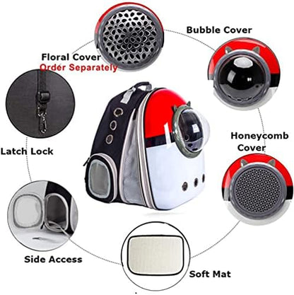 Front Expandable Cat Backpack Carrier, Large Cat Backpack Fits Up to 20 lbs, Backpack for Cats Kitten Small Puppy, Airline Approved Cat Bubble Backpack, Space Capsule Astronaut Backpack Carrier - Image 3