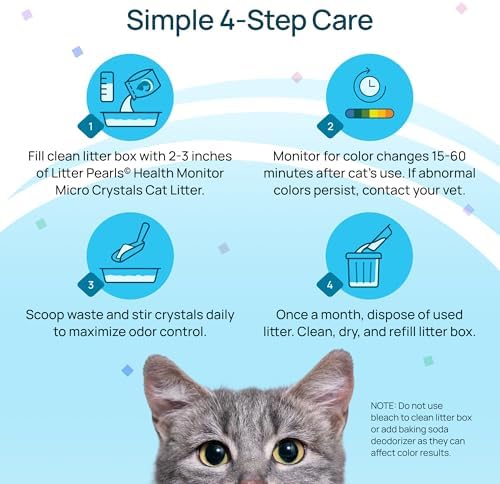 Litter Pearls Health Monitor Cat Litter, Unscented Micro Crystals (6 LB Bag) – Color Changing pH Indicator for Feline Health Tracking, 30-Day Odor Control, Dust Free and 60% Lighter (Pack of 2) - Image 5