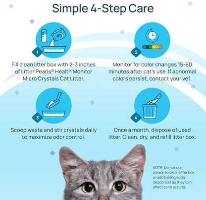 Litter Pearls Health Monitor Cat Litter, Unscented Micro Crystals (6 LB Bag) – Color Changing pH Indicator for Feline Health Tracking, 30-Day Odor Control, Dust Free and 60% Lighter (Pack of 2) - Image 5