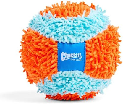 Chuckit! Indoor Fetch Ball Dog Toy, 4.75in, Orange and Blue - Image 4