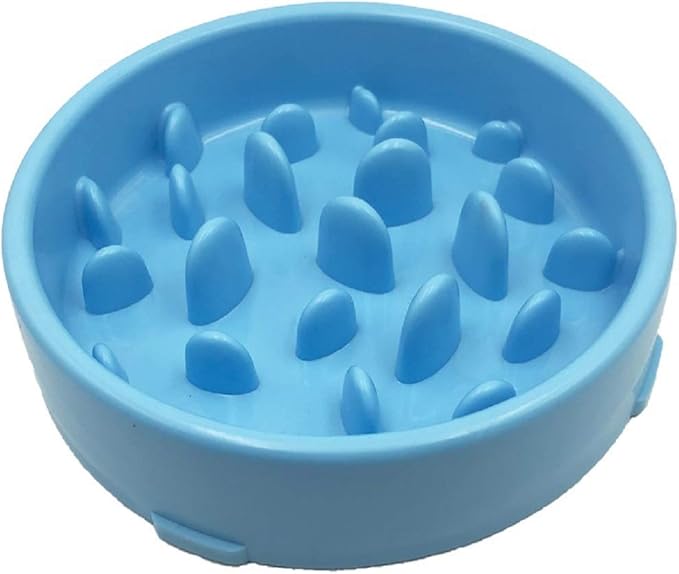 WenYing Slow Feeder Puzzle Dog Bowls, Interactive Bloat Stop Busy Bowl, Food Water Fun Feeding, Non-Slip Anti Choke Healthy Diet Bowls (Blue 3)