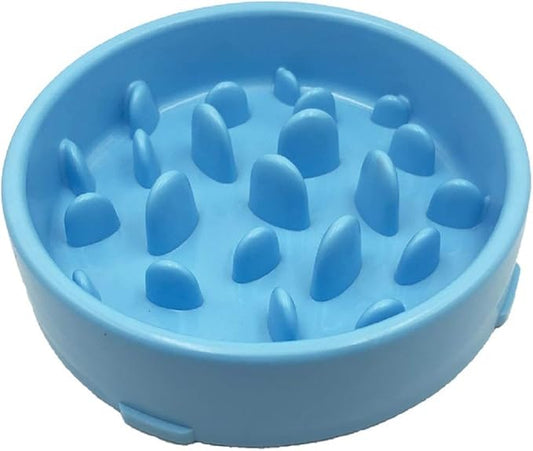 WenYing Slow Feeder Puzzle Dog Bowls, Interactive Bloat Stop Busy Bowl, Food Water Fun Feeding, Non-Slip Anti Choke Healthy Diet Bowls (Blue 3)