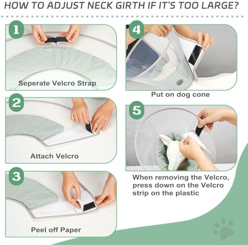 Dog Cone Collar with Soft Liner to Stop Licking, Elizabeth Recovery Collar After Surgery for Large Medium Dogs, Comfortable Pet Head Cone Alternative for Neutering Spay Injury - Image 6