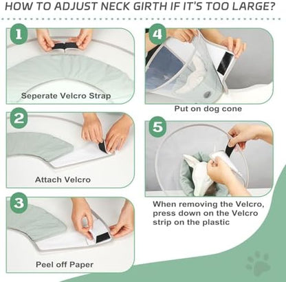Dog Cone Collar with Soft Liner to Stop Licking, Elizabeth Recovery Collar After Surgery for Large Medium Dogs, Comfortable Pet Head Cone Alternative for Neutering Spay Injury - Image 6