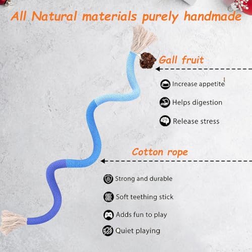 Cat Chew Toy Silvervine Sticks for Cats, Cat Toy Catnip Rope Toys for Kitten Dental Care Safe Teeth Cleaning Toy for Indoor Cats Kitty Kicker Toy Interactive Catnip Kitty Toys for All Breeds Cat - Image 3