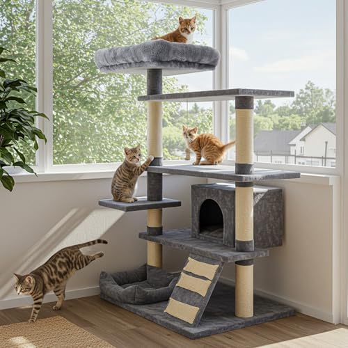 Abbylike 2 Pcs Cat Tree Bed Cover Square for Platform,15.7 x 11.8 Inch - Image 5