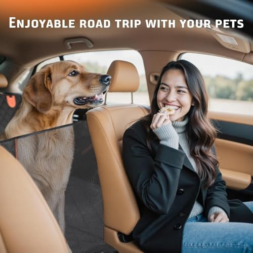 Back Seat Extender, Car Dog Seat with Hard Bottom Holds 420lbs, Thick & Durable Waterproof Pet Hammock Protector for Car, SUV,Truck(Black) - Image 7