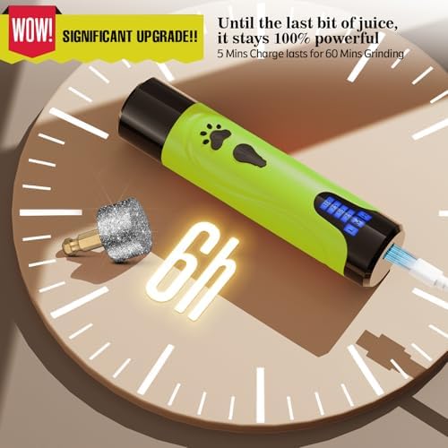 YABIFE Dog Nail Grinder, Dog Nail Trimmers and Clippers Kit, Super Quiet, Rechargeable, for Small Large Dogs Cats Toenail Claw Grooming,3 Speeds - Image 2