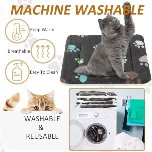 Tuanse 4 Pack Soft Pet Bed Mat Small Dog Crate Fleece - Image 4