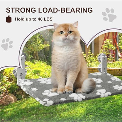 Cute Cat Window Perch, Foldable Cat Window Hammock, Grey - Image 4