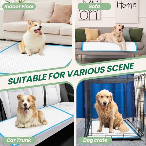 100 Count Large Dog & Cat Puppy Pee Pads - 28"x30" Absorbent Potty Training Pads | Leakproof Quick-Dry Disposable Pet Pads for Puppies, Dogs & Cats | Indoor, Outdoor, Litter Box, Housebreaking Use - Image 4