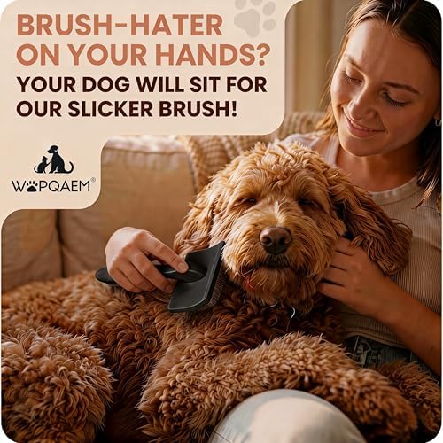 Slicker Brush for Dogs, Doodles, Poodles & Long Haired Cats - Image 6
