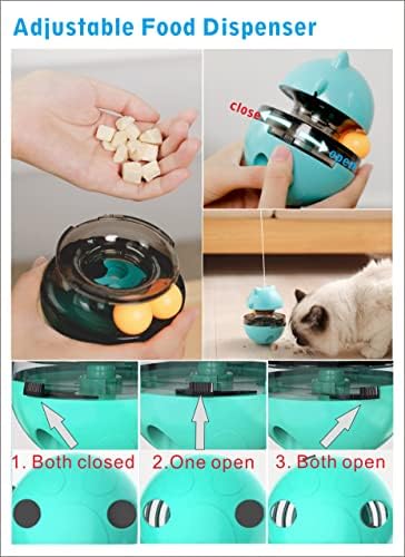Cat Treat Dispenser Tumbler Interactive Puzzle Feeder, Cat Snacks Temptations Ball Food Puzzle Toy - Image 3