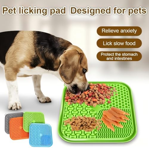 2-Pack Lick Mats for Dogs and Cats – 7.8" Silicone Slow Feeder with Strong Suction Cups, Non-Slip Anxiety Relief & Boredom Buster for Grooming, Peanut Butter Lick Pad | Dishwasher Safe - Image 3