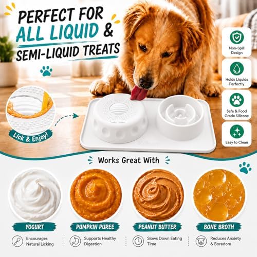 2 in 1 Silicone Slow Feeder Dog Bowl & Lick Bowl,Pet Feeding Bowl - Image 6