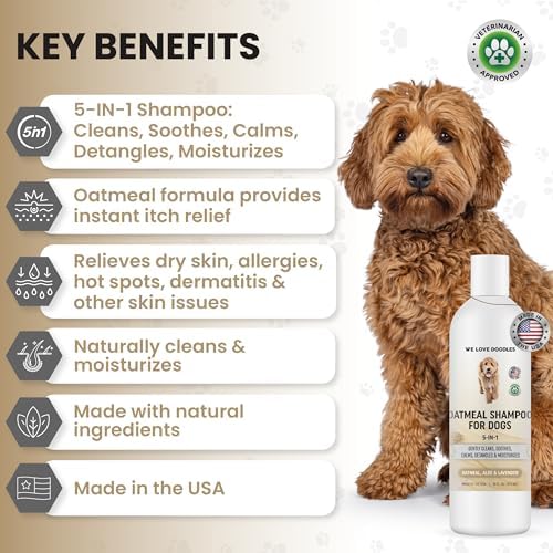 Premium Oatmeal Shampoo & Conditioner for Dogs with Sensitive & Itchy Skin - Image 2