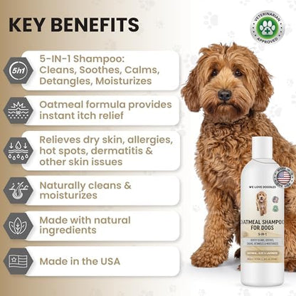 Premium Oatmeal Shampoo & Conditioner for Dogs with Sensitive & Itchy Skin - Image 2