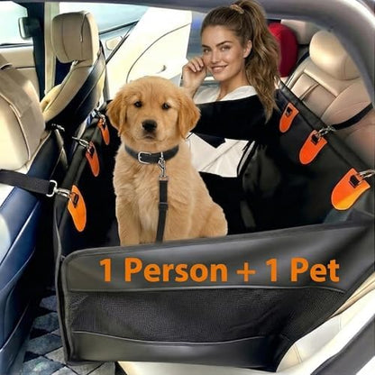 Large Dog Car Seat, Upgraded PU Leather Back Seat Extender with Hard Bottom, Waterproof Pet Car Seat Cover for Medium Sized Dog, Pet Hammock for Cars, SUVs, Trucks - Image 2