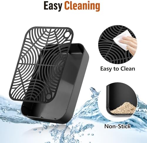 Cat Litter Box Step Non-Slip Cat Step with Filter Function, Black - Image 5