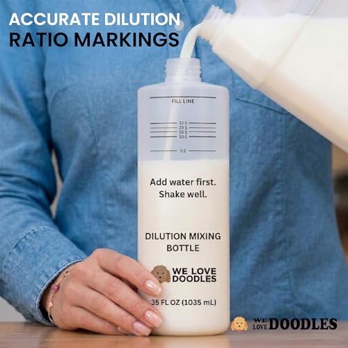Dilution Bottle for Dog Shampoo, Conditioner & Solutions, 35 oz, 2 Pack - Image 2