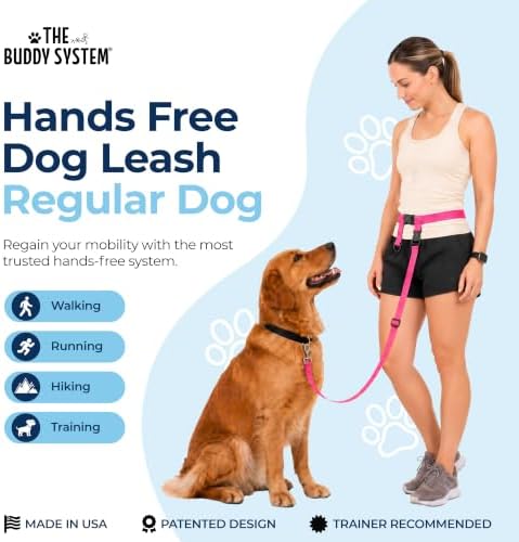 The Buddy System - Hands Free Dog Leash - Regular Dog, Regular, Pink - Image 2