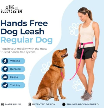 The Buddy System - Hands Free Dog Leash - Regular Dog, Regular, Pink - Image 2