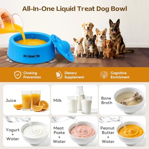 NORMON Dog Lick Bowl Slow Feeder with Rolling Ball & Suction Base - Image 5