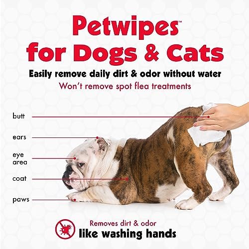 Petkin Pet Wipes for Dogs and Cats, 200 Large Wipes - Removes Dirt & Odor Like Washing Hands - Cleans Ears, Face, Butt, Eye Area - Convenient, Ideal for Home or Travel - 2 Packs of 100 Wipes - Image 3