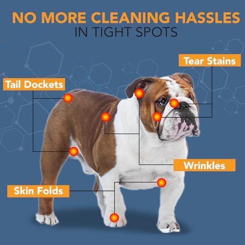 NOVEHA 120PCs - 5”x7” Large Dog Wipes | Wipes for Bulldog, French Bulldog, Pug, English Bulldog | Deodorizing, for Multiple Areas Removes Dirt, Wrinkles, Folds, Tear Stain, Tail Pockets & Paws - Image 6