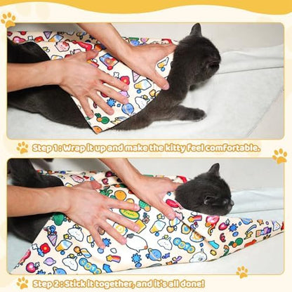 Cat Grooming Wrap & Dog Restraint Bag with Pet Nail Clippers Kit - Image 4