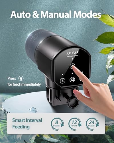 Automatic Fish Feeder Dispenser for Aquarium: 200ml Large Capacity Auto Feeders for Small Tank Turtle Betta Koi - Battery Food Feeding Timer for Flakes Pellet Vacation Weekend Day - Image 3