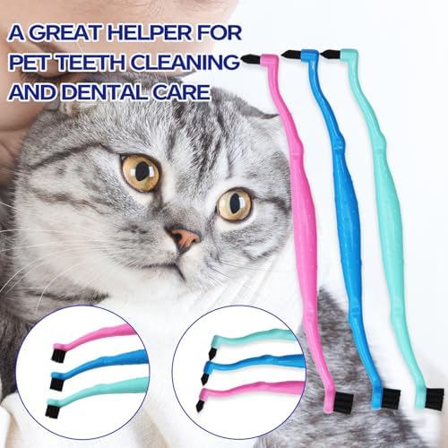 Dual Sided Cat Toothbrush Dog Toothbrush Finger Brush Micro Head to fit into Small to Large Dogs & Cats (Black, Small) - Image 5