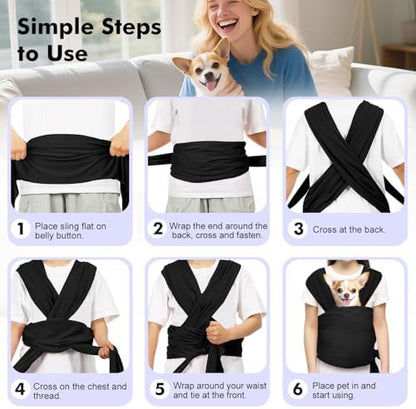 Pawaboo Pet Sling Carrier for Small Dogs and Cats - Image 6