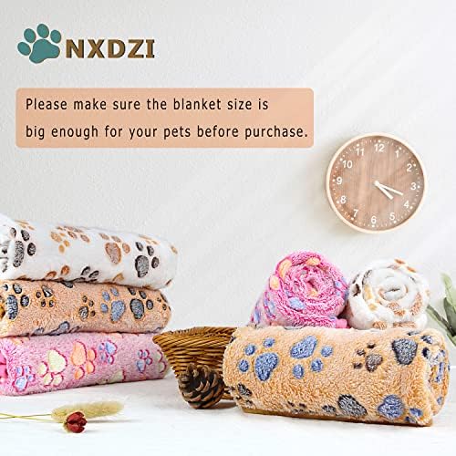 Dog Blankets for Medium Large Dogs, 3 Pack Dog Blanket Washable 41" x 31", Fuzzy Soft Pet Mat Throw Cover for Kennel Crate Bed, Cute Paw Pattern, Cat Blanket, Blankets for Dogs, Pet Blanket - Image 4