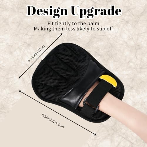 Pet Hair Removal Gloves, Black and Yellow Colors, Static Hair Removal, Adjustable Strap, Reusable for Clothing, Sofa, Car Seat, Set of 2 - Image 2
