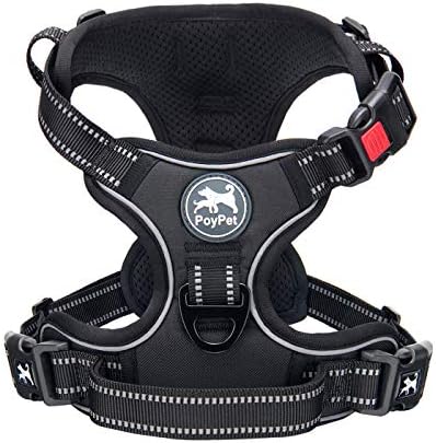 PoyPet No Pull Dog Harness Medium with Front Clip & Neck Release Buckle by PoyPet