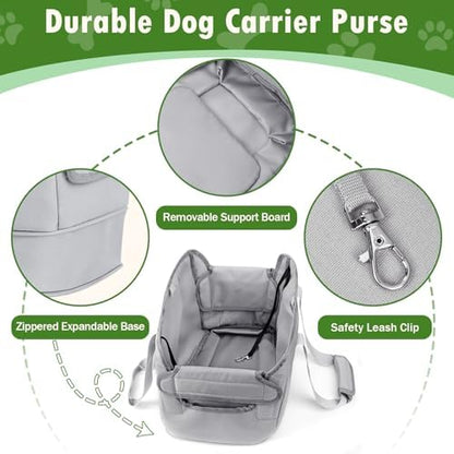 Dog Purse Carrier for Small Dogs Under 10 lbs Soft Sided Pad - Image 3