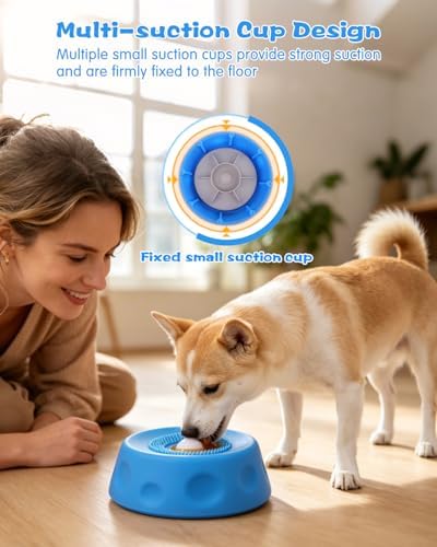 Slow Feeder Dog Bowl with Rolling Ball, Interactive Lick Bowl for Dogs & Cats, Anti-Slip Silicone Lick Mat for Liquid Treat, Wet Food, Bone Broth, Enrichment Toy for Small Medium Large Dogs - Image 6