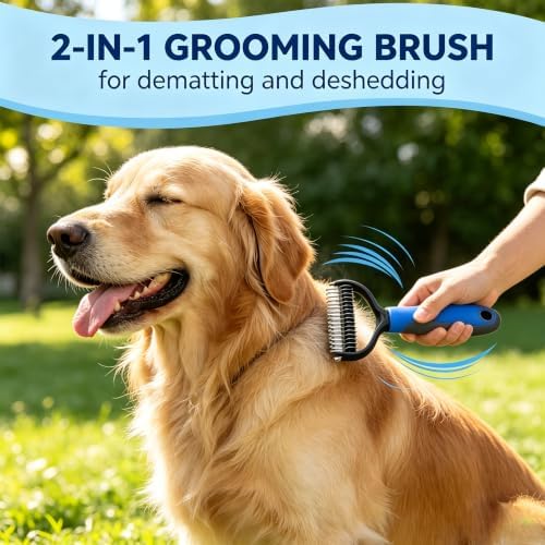 Deshedding Dog Brush for Shedding & Cat Undercoat Rake Pet Grooming Indoor - Image 5