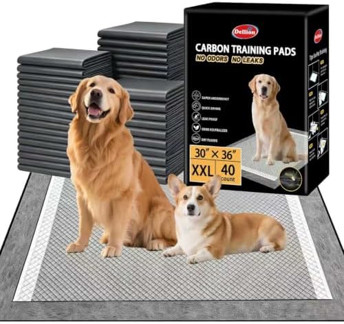 Charcoal Dog Pee Pads Extra Large 30“x36”, Holds 10 Cups 40ct by Unknown