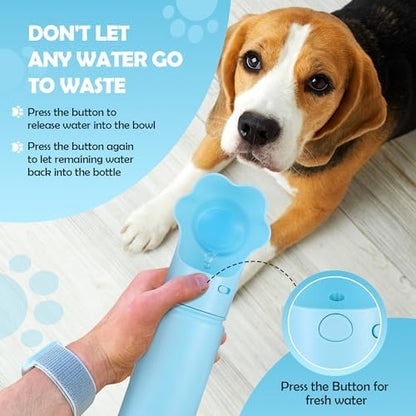 Gulp by Duna 18oz Dog Travel Water Bottle with Paw-Shaped Bowl – Insulated Stainless Steel, Leakproof & Portable with Carry Strap – Outdoor Walking, Hiking & Pet Hydration On-The-Go – Blue - Image 6