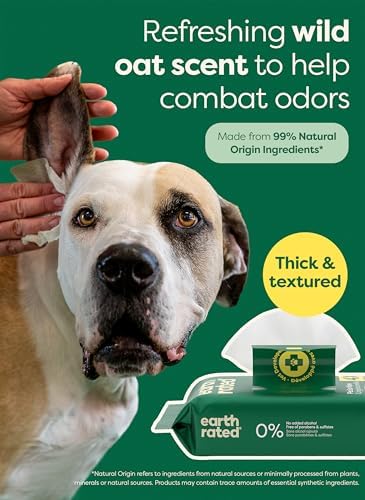Earth Rated Dog Ear Wipes, Vet Developed, Wild Oat, for Dirt & Wax, 70ct - Image 5