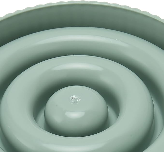 Dog Food Bowl Slow Down Eating Slow Feeder Pet Bowl Prevent Choking Interesting for Small Medium Dogs (Green)