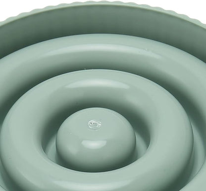 Dog Food Bowl Slow Down Eating Slow Feeder Pet Bowl Prevent Choking Interesting for Small Medium Dogs (Green)