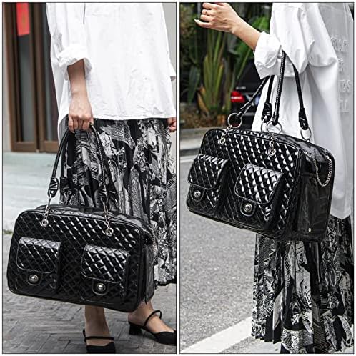 Fashion Pet Carrier Dogs Cat Small Animals Purse Bag, Leather Pet Carriers Dog Puppy Kitten Tote Travel Handbag TSA Airline-Approved - Image 7